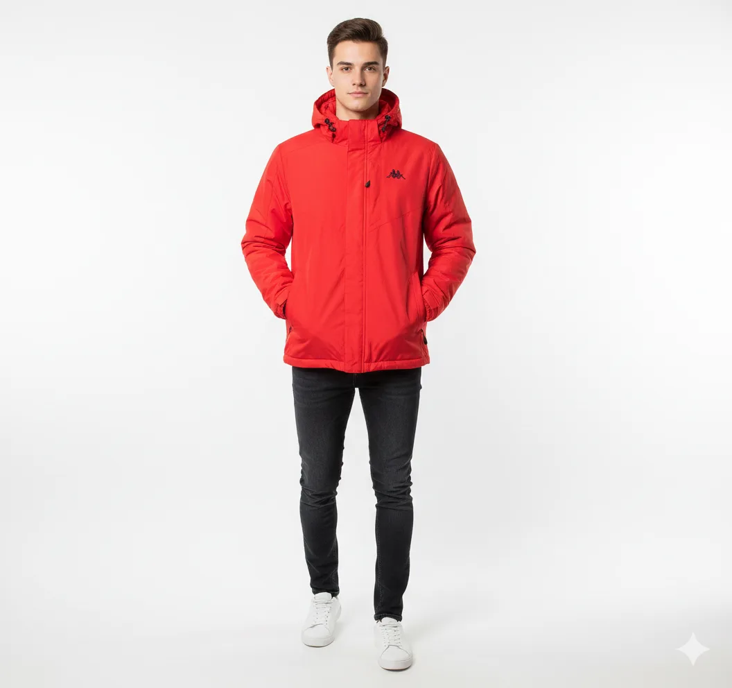 Kappa Red Windbreaker Jacket front view