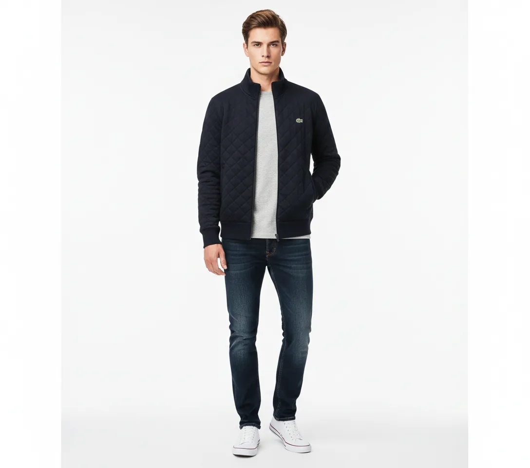 Lacoste Navy Jacket front view