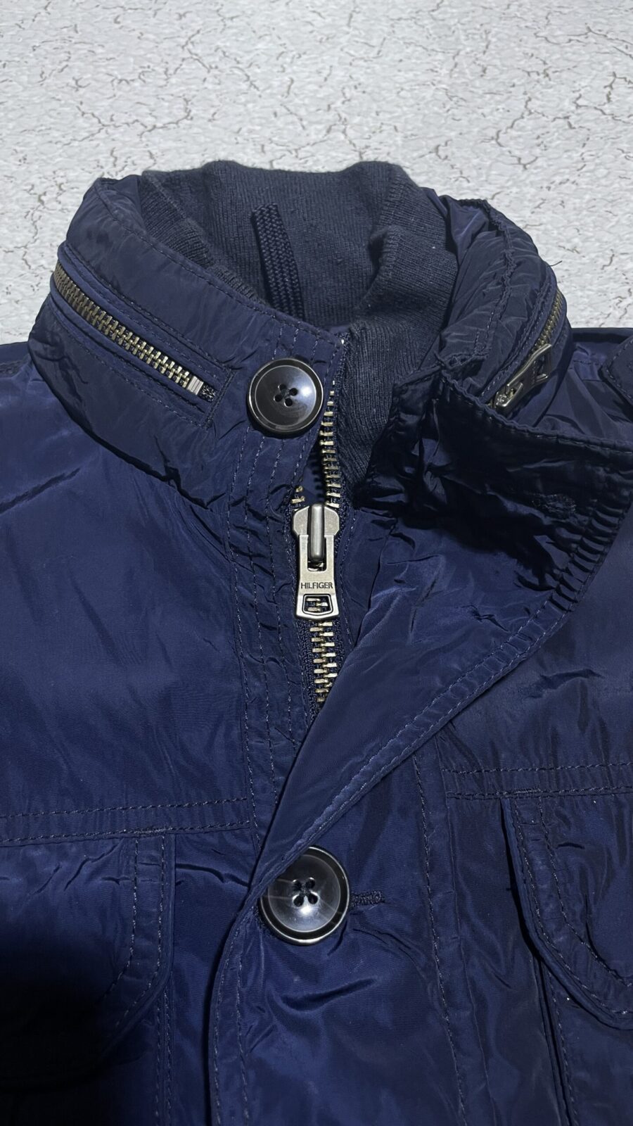 Tommy Hilfiger Navy Jacket back view
