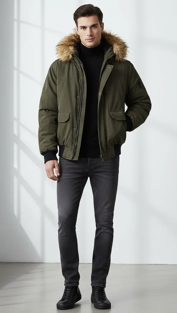Zara Green Jacket front view