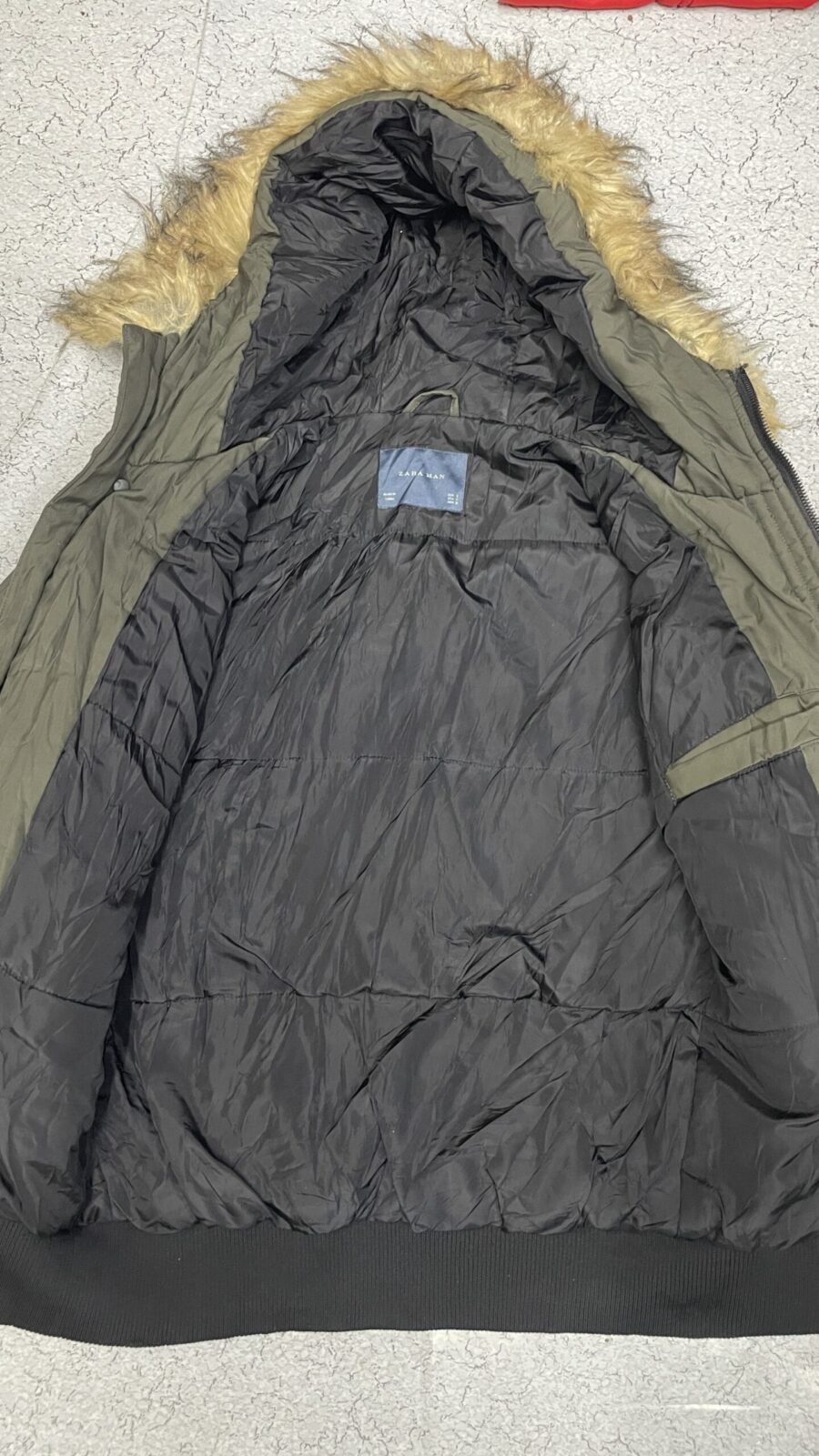 Zara Green Jacket back view