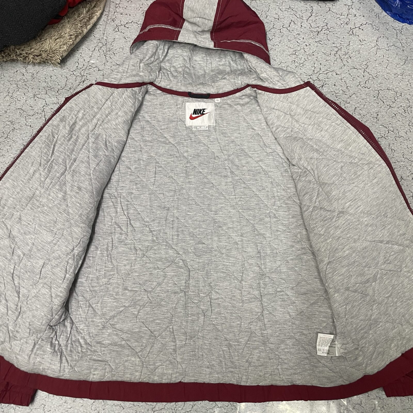 Nike Maroon Windbreaker Jacket detail view