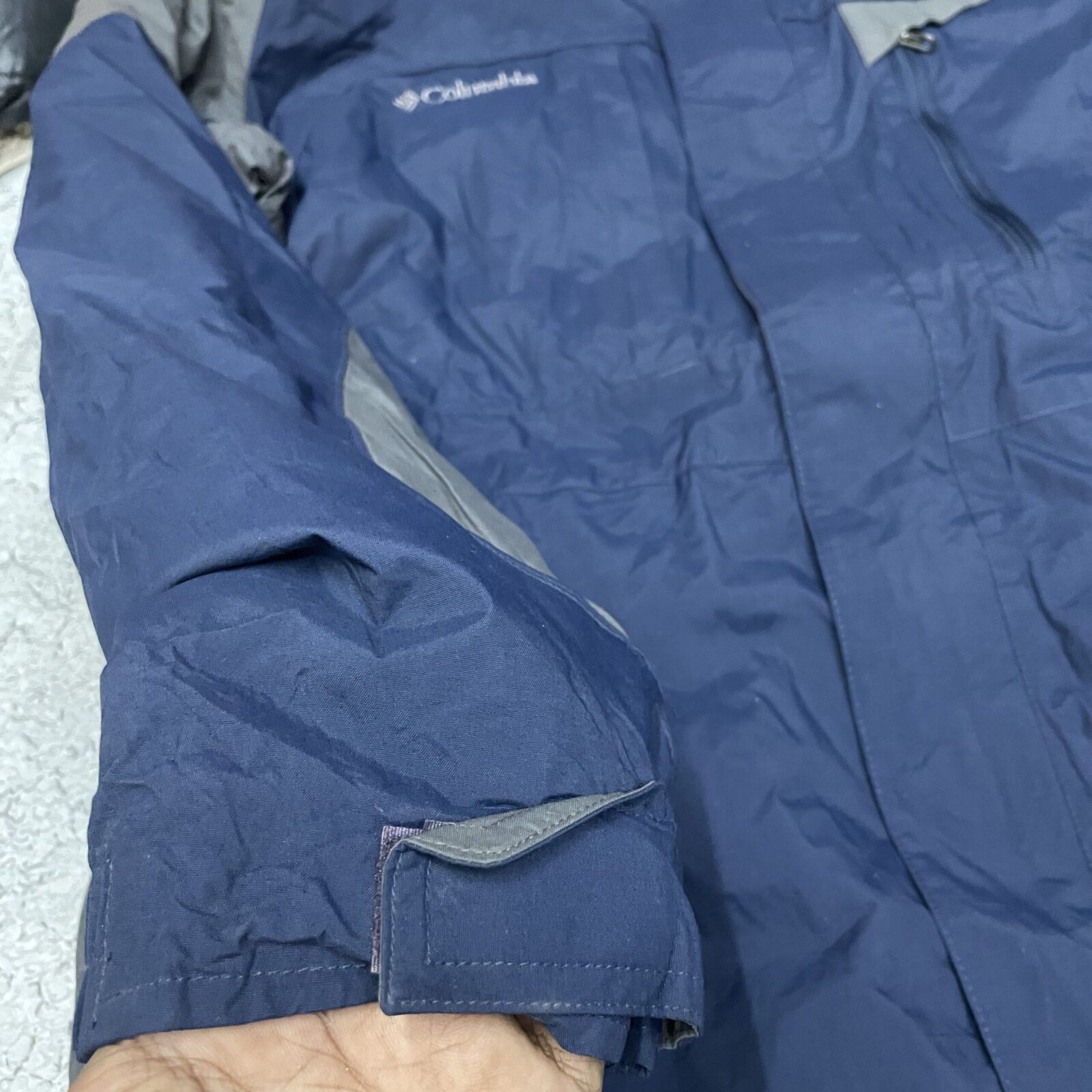 Columbia Grey Jacket detail view