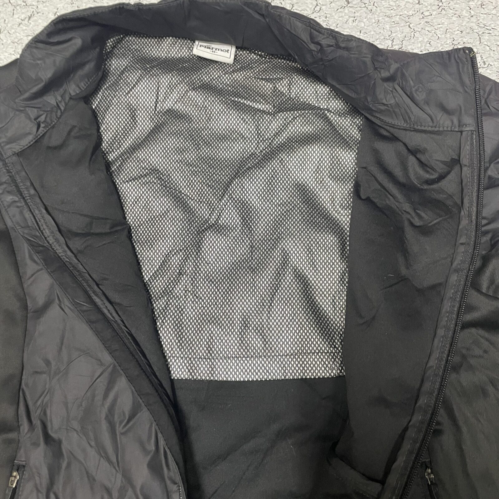 Black Puffer Jacket back view