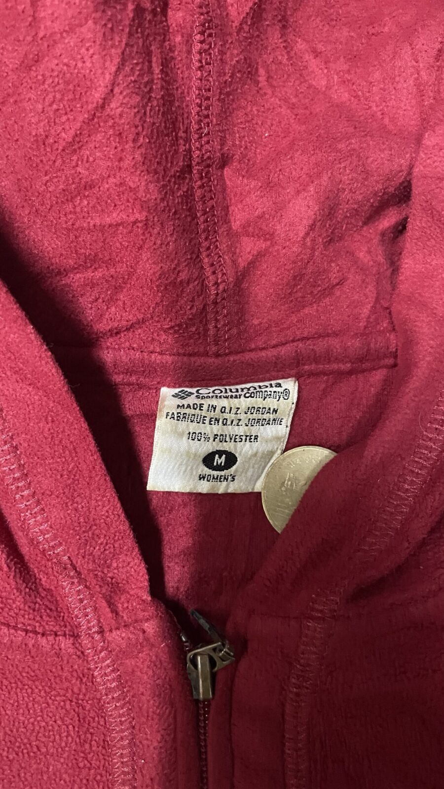 Columbia Red Sweater back view