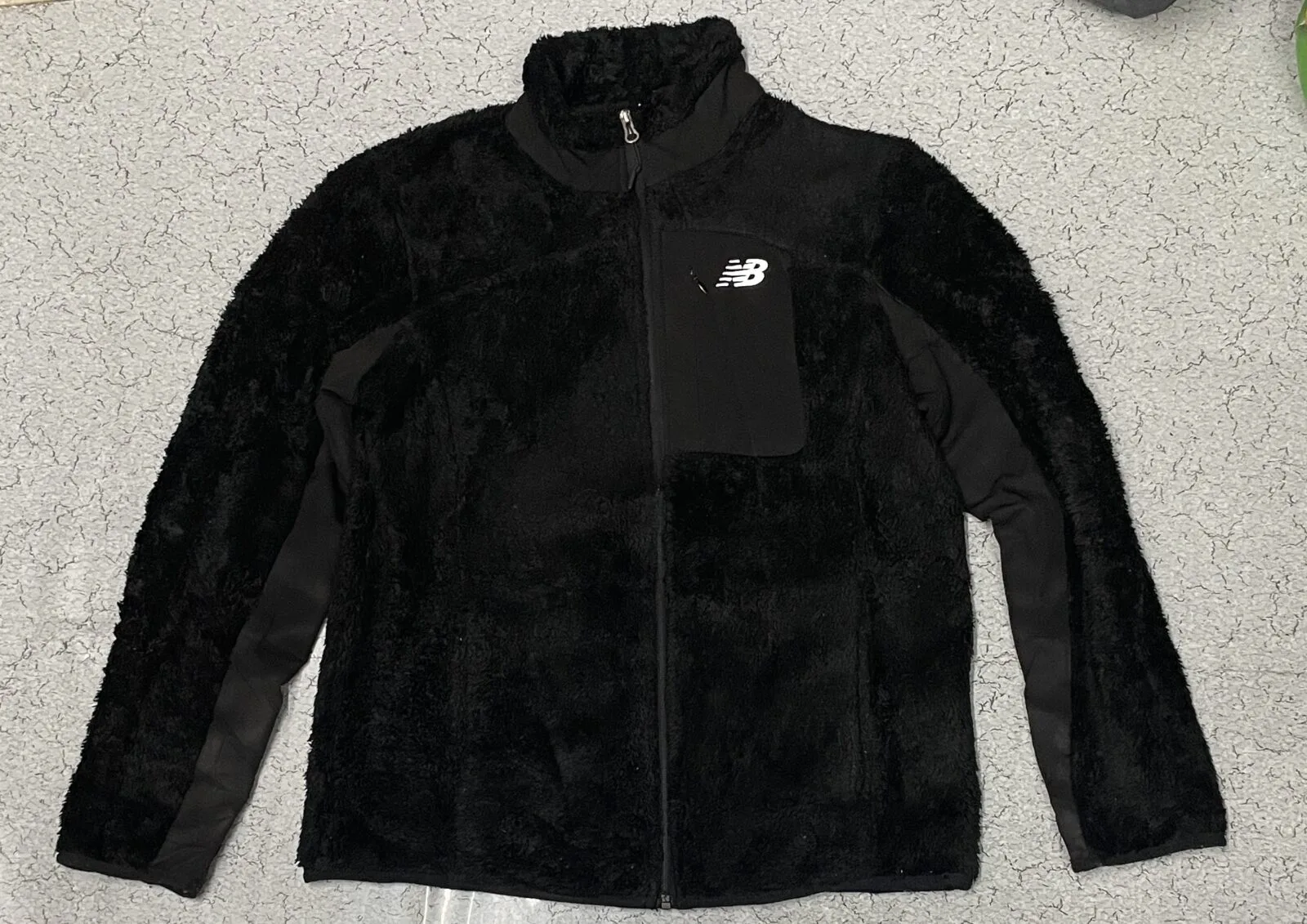 New Balance Black Fleece Jacket front view