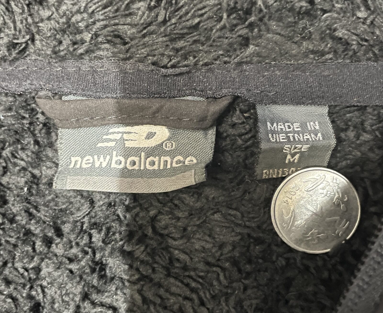 New Balance Black Fleece Jacket detail view