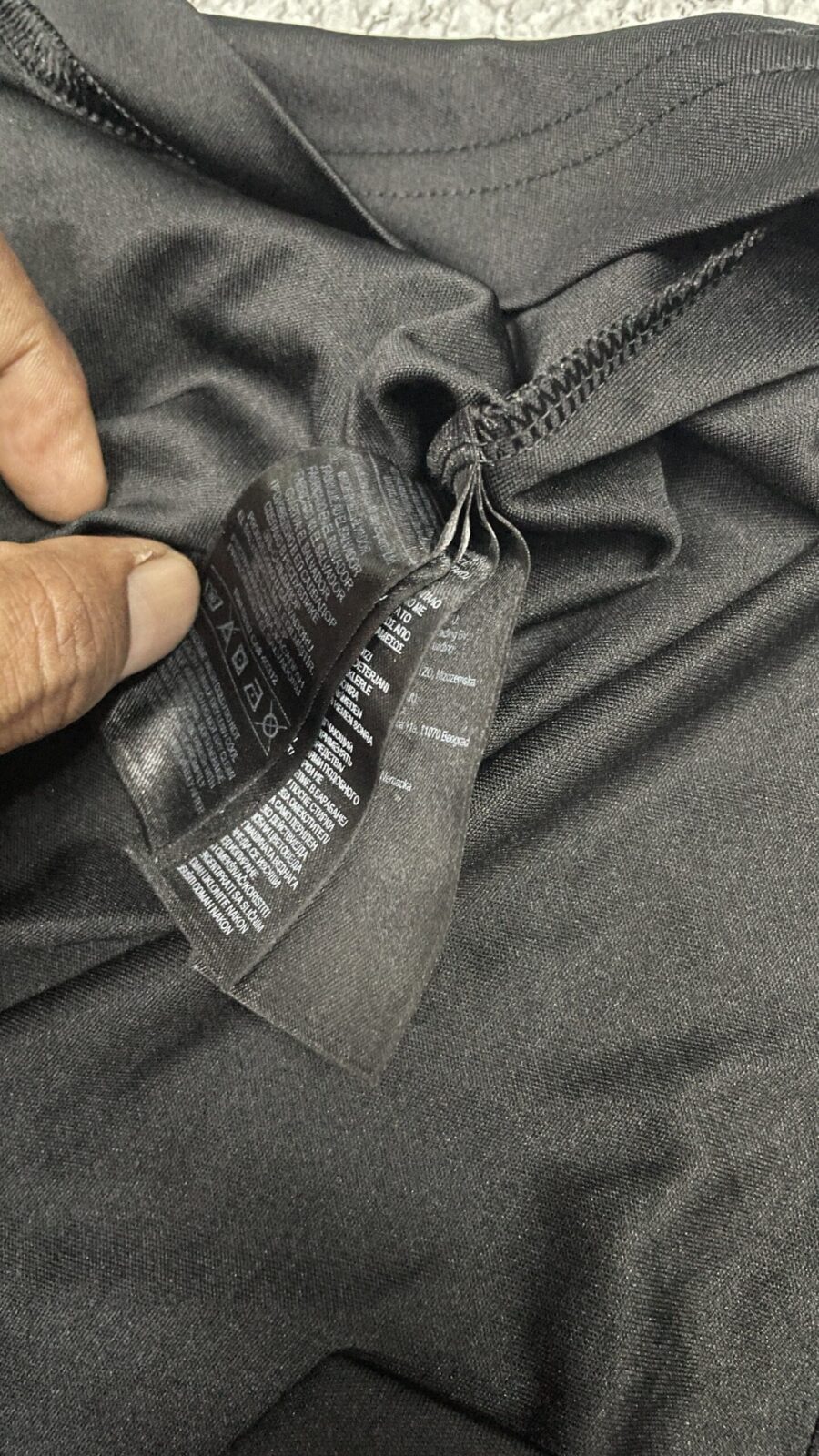 Adidas Black T-Shirt back view