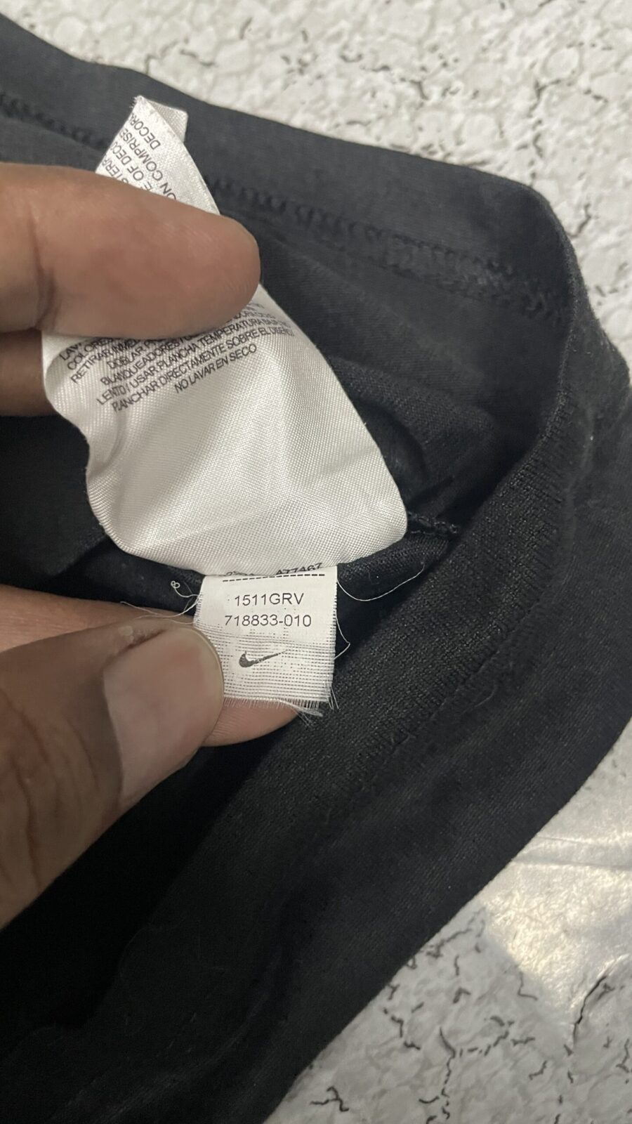 Nike Black T-Shirt detail view