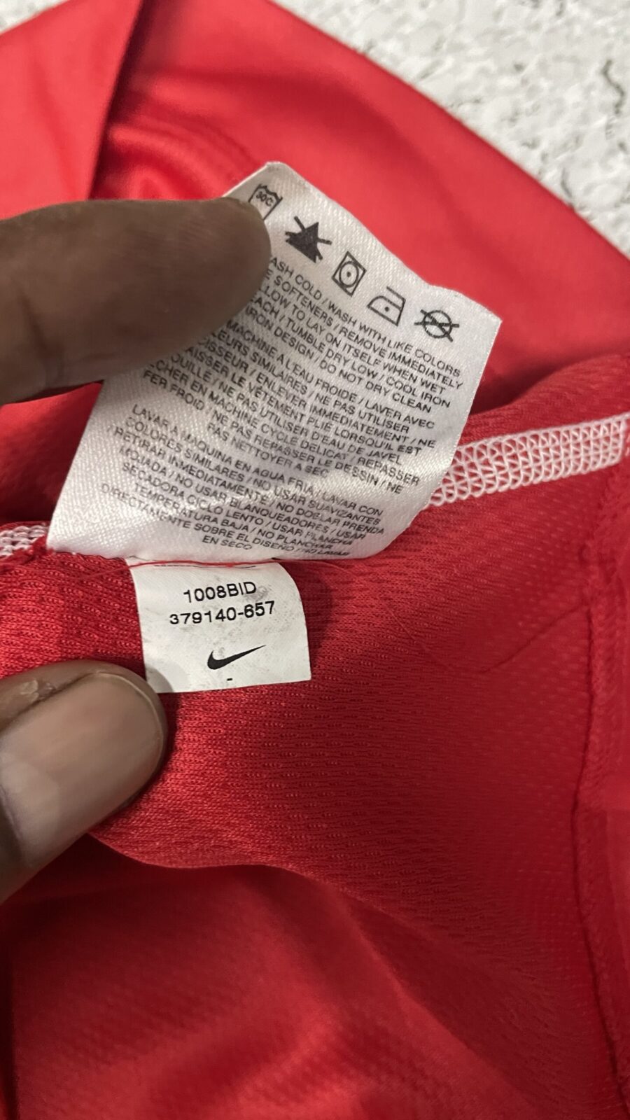 Nike Red Jersey detail view