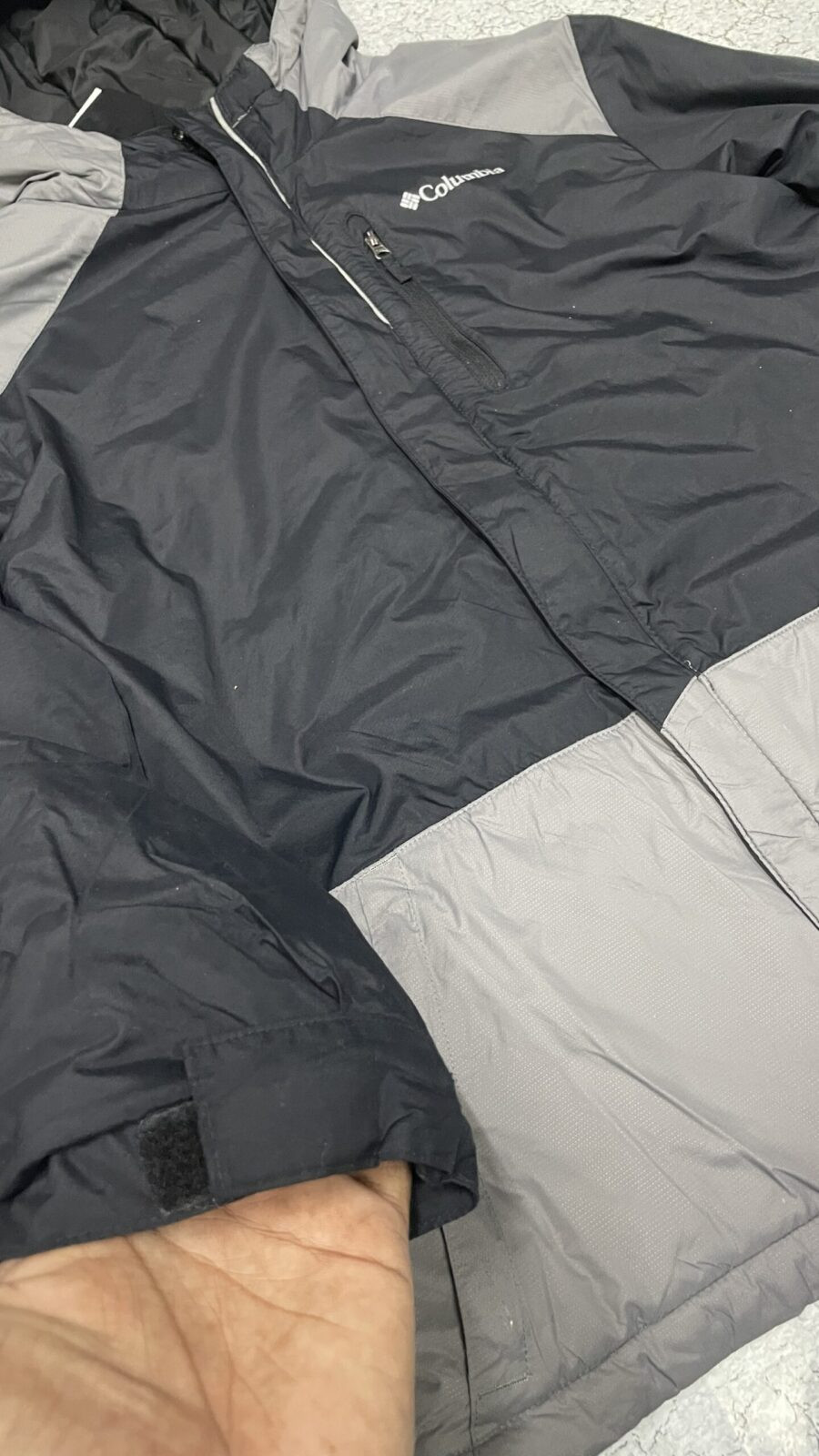 Columbia Black Jacket detail view