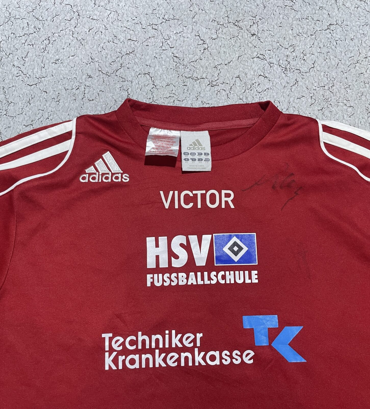 Adidas Red Jersey back view