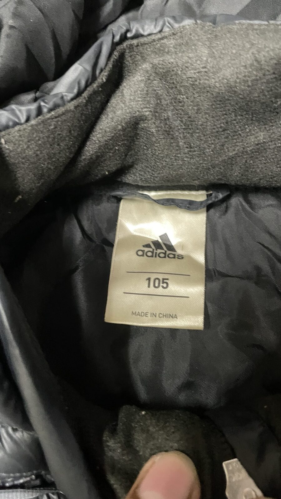 Adidas Black Hoodie detail view