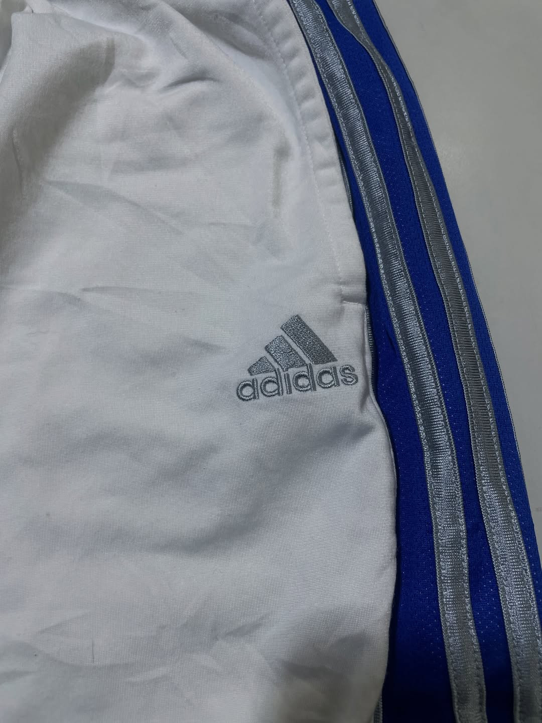 Adidas White Track Pants detail view