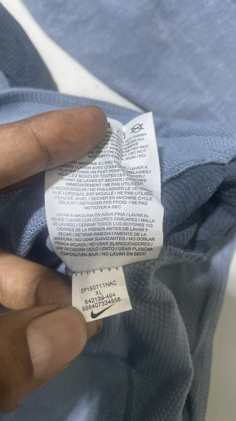 Nike Grey Hoodie detail view
