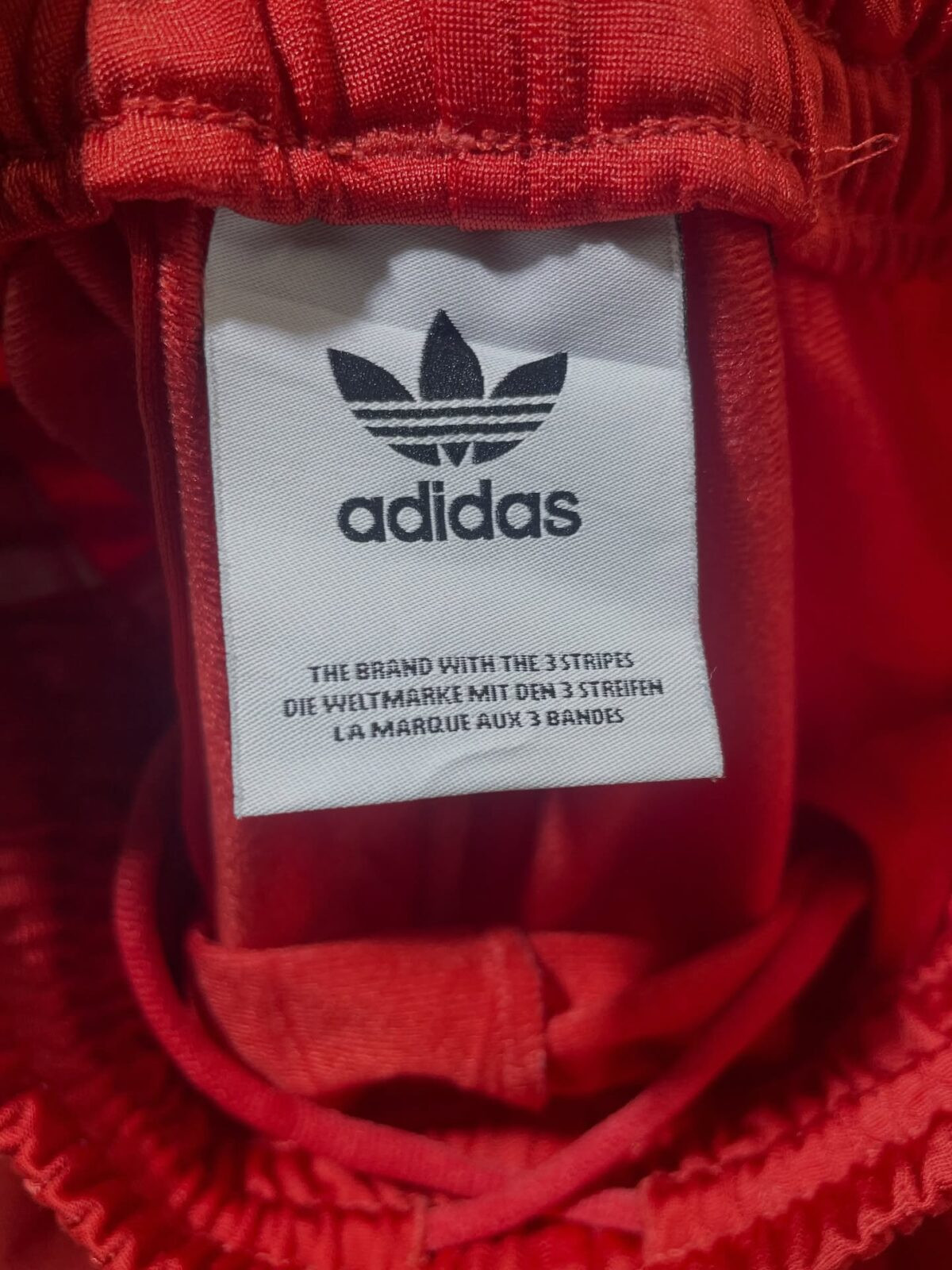 Adidas Red Track Pants back view