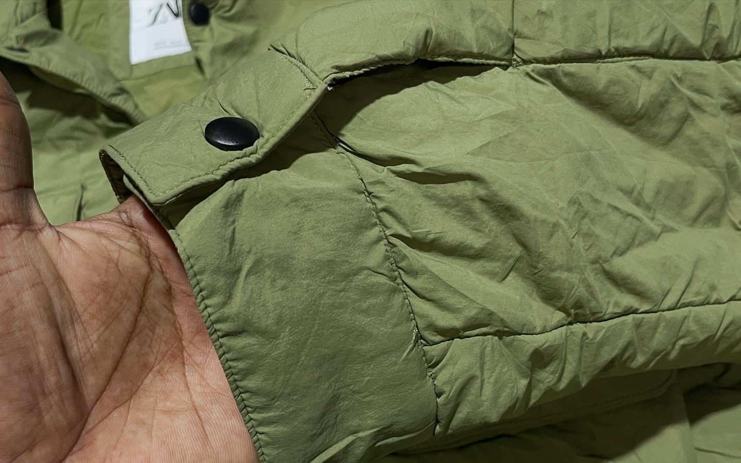 Zara Green Jacket detail view