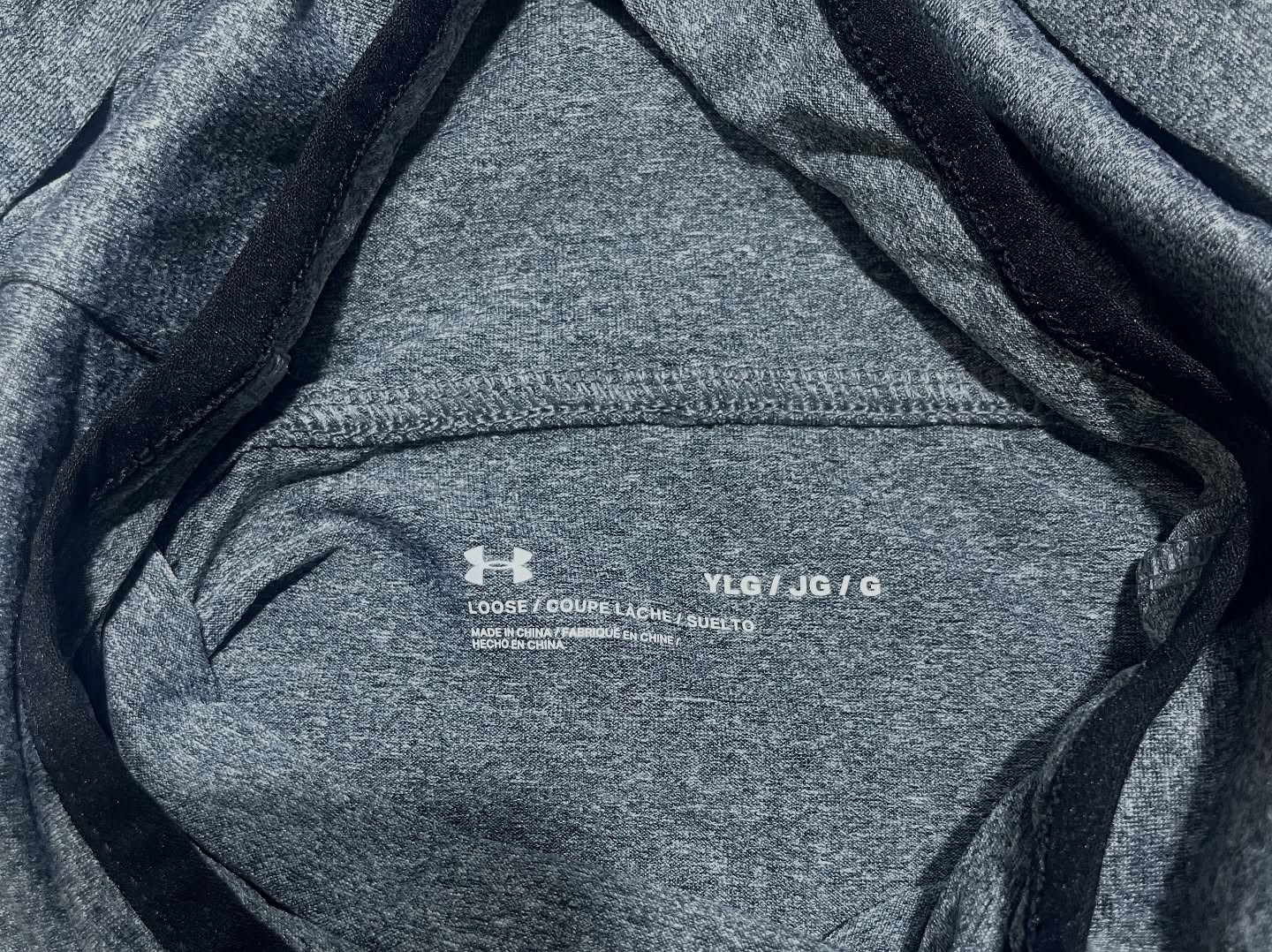 Under Armour Grey Hoodie back view