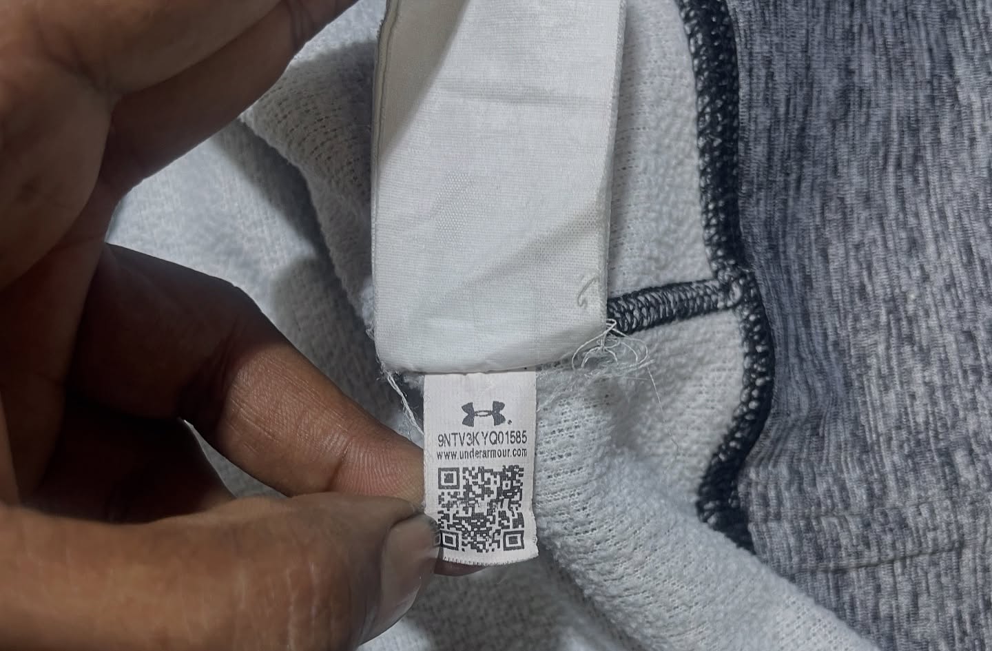 Under Armour Grey Hoodie back view
