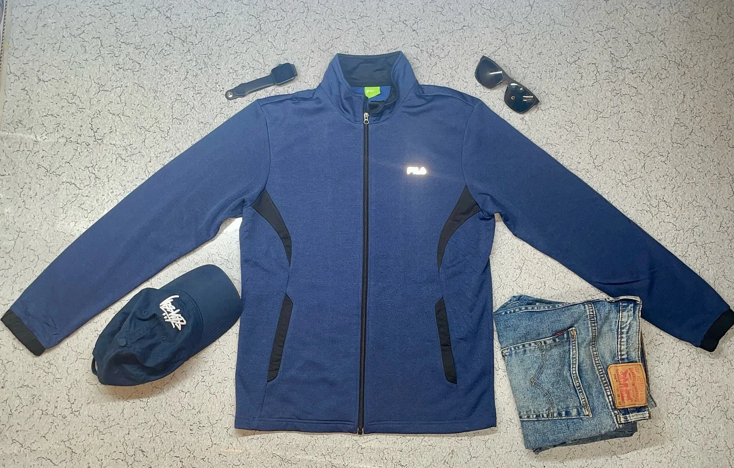 FILA Blue Track Jacket front view