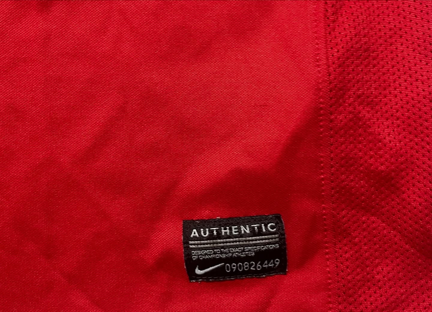 Nike Red Jersey back view