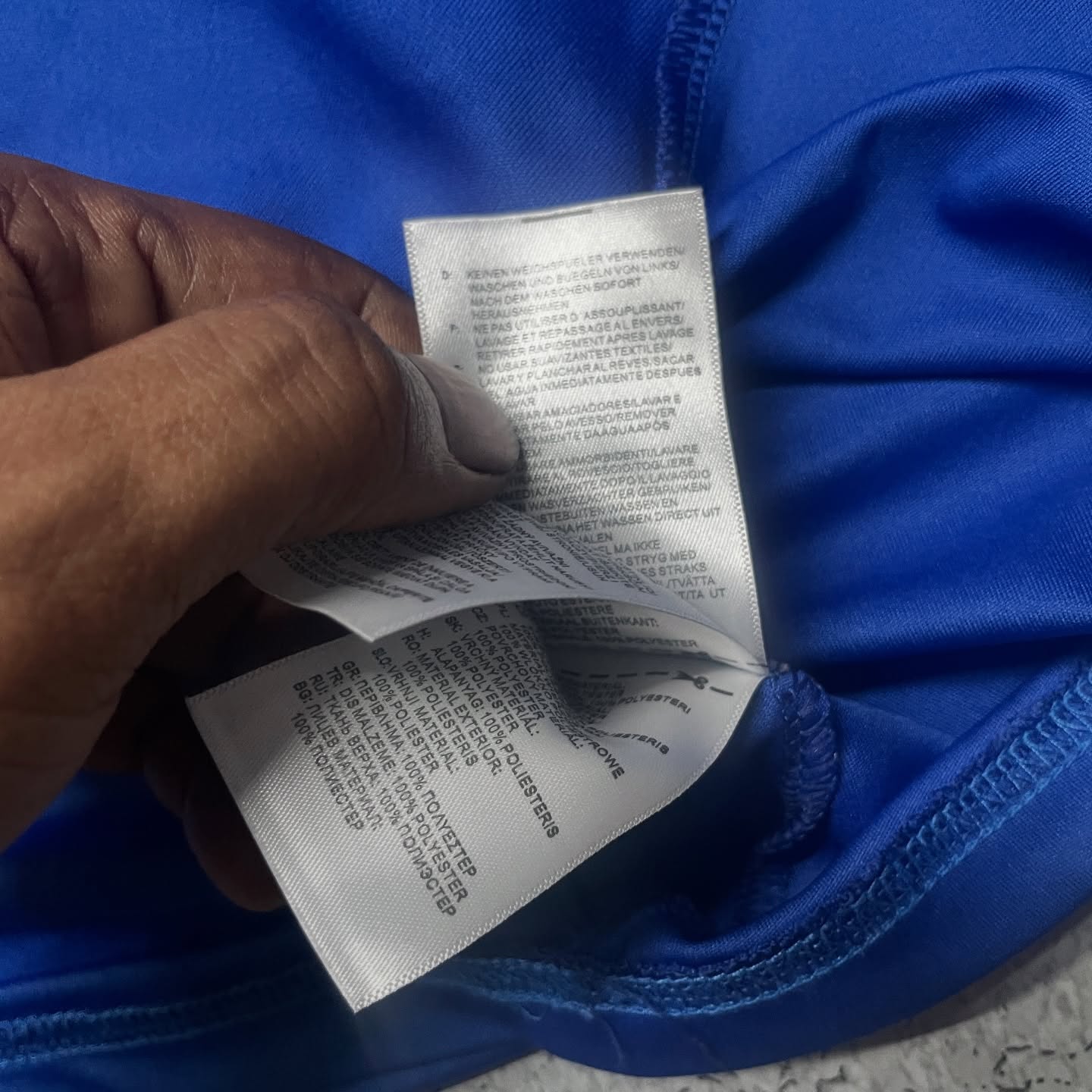 Adidas Blue Jersey detail view