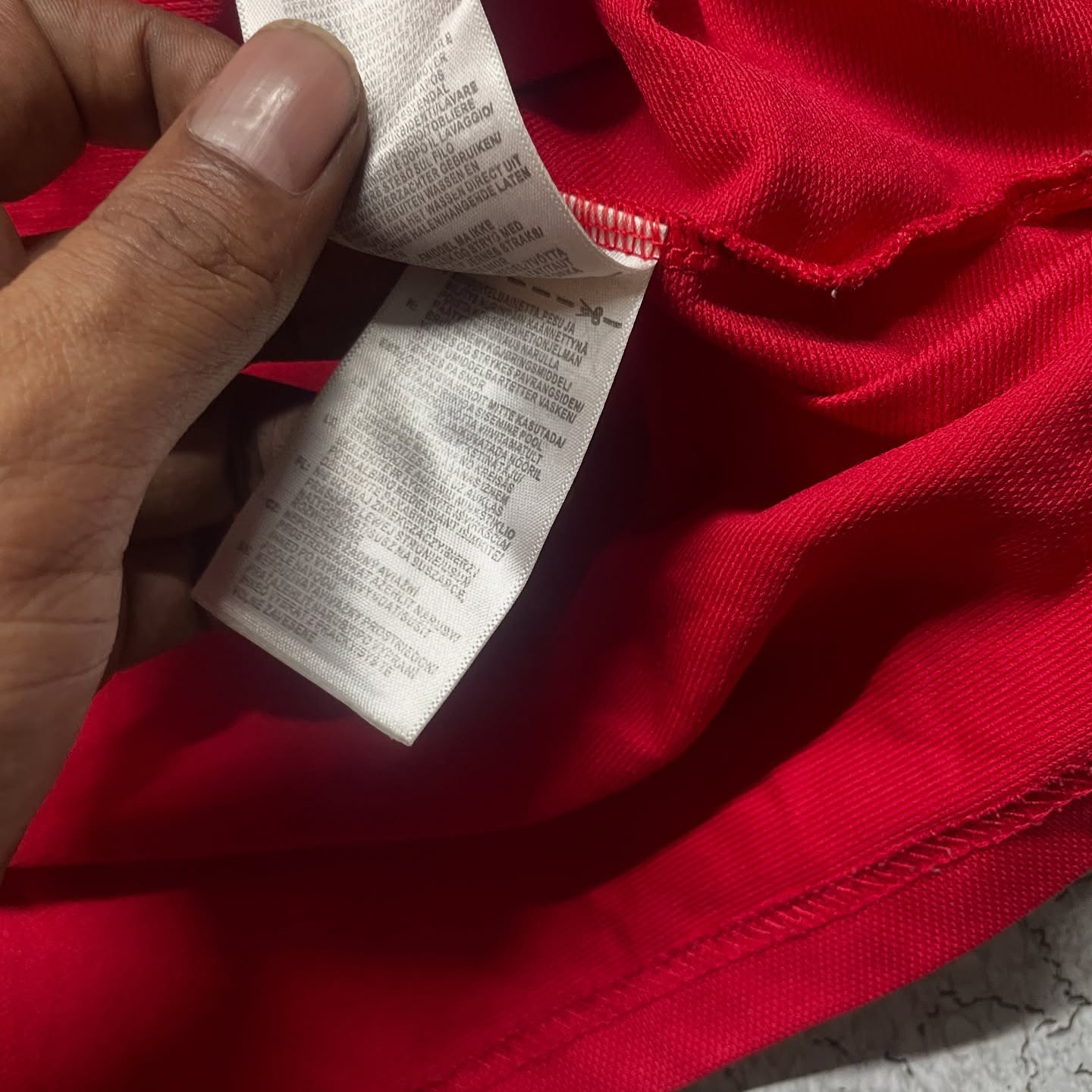 Adidas Red Jersey detail view