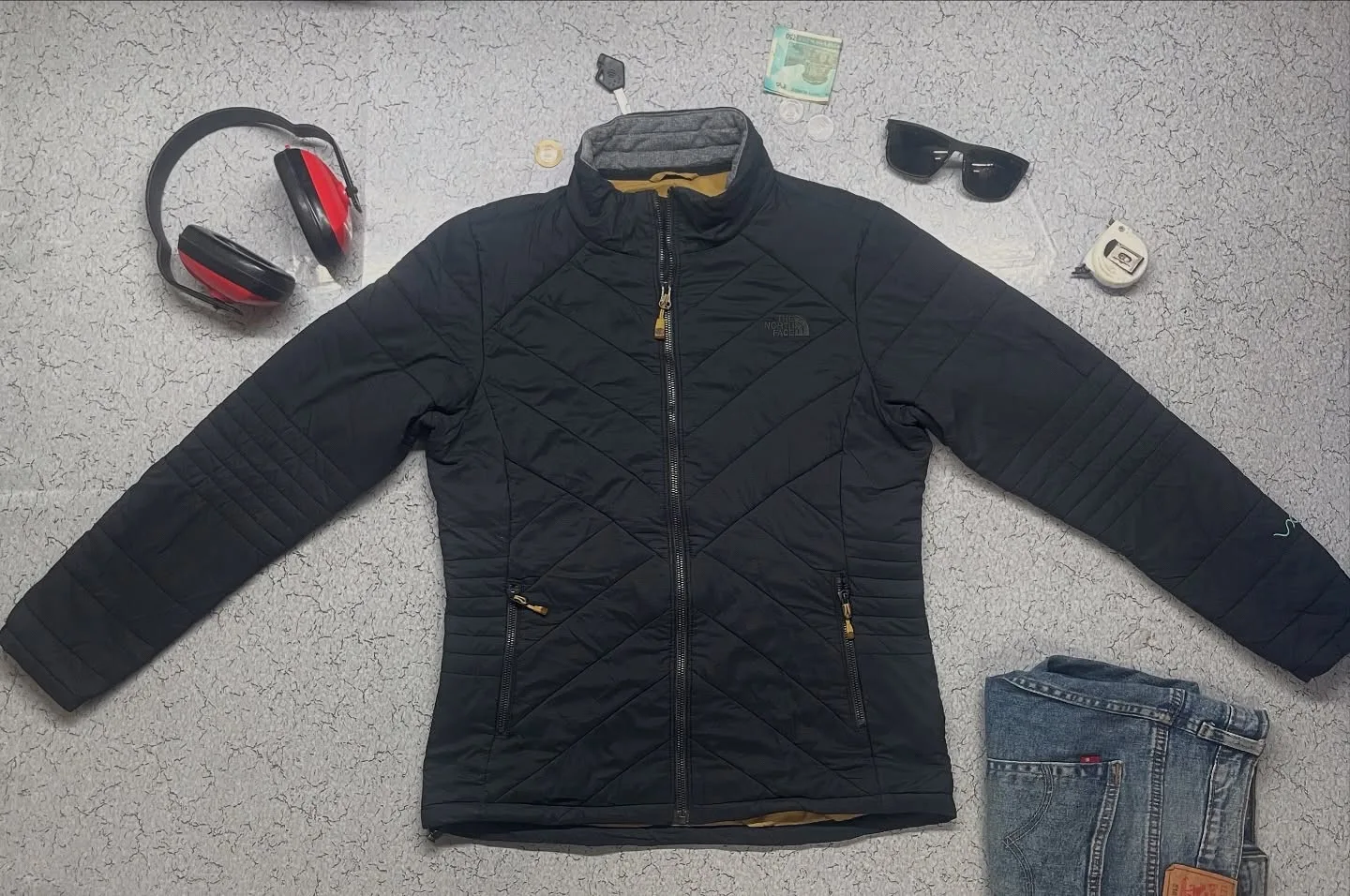 The North Face Black Puffer Jacket front view