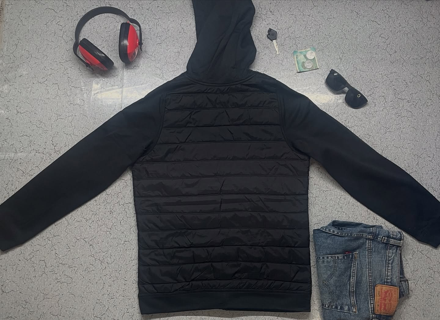 Nike Black Puffer Jacket detail view