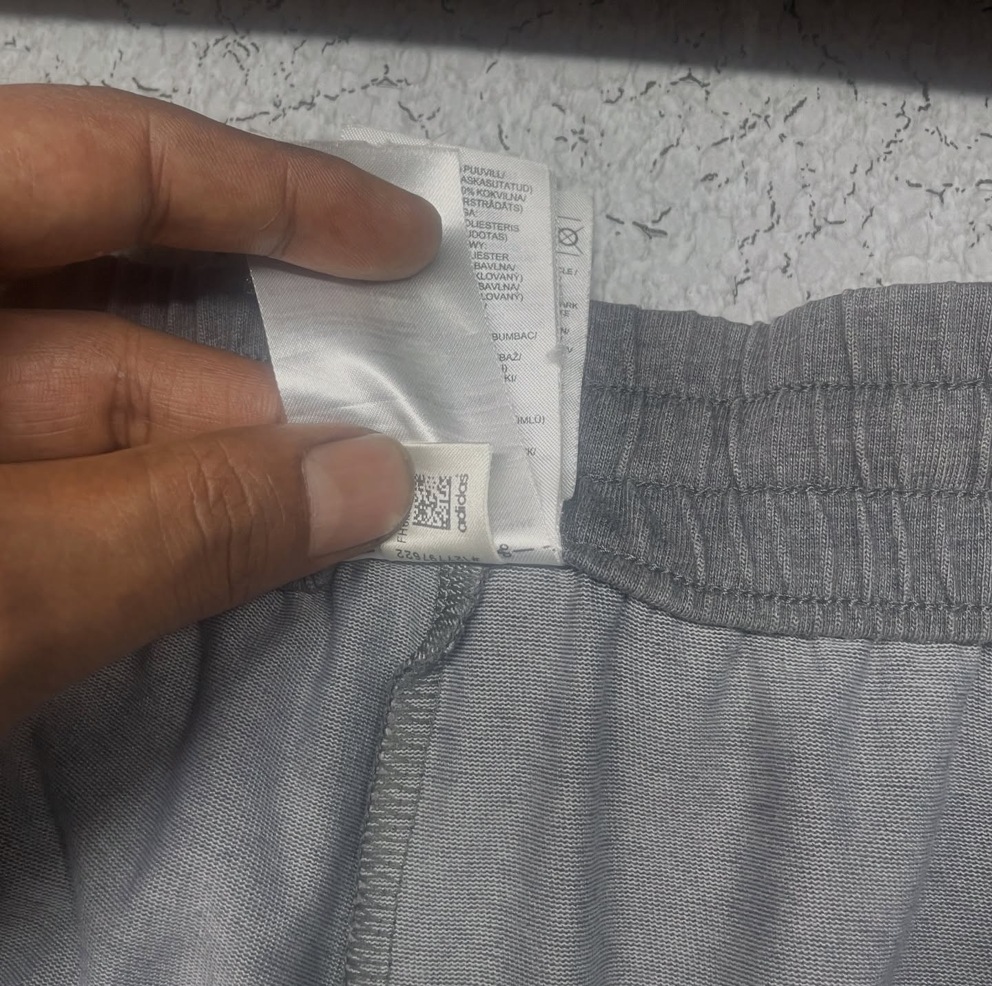 Adidas Grey Track Pants back view