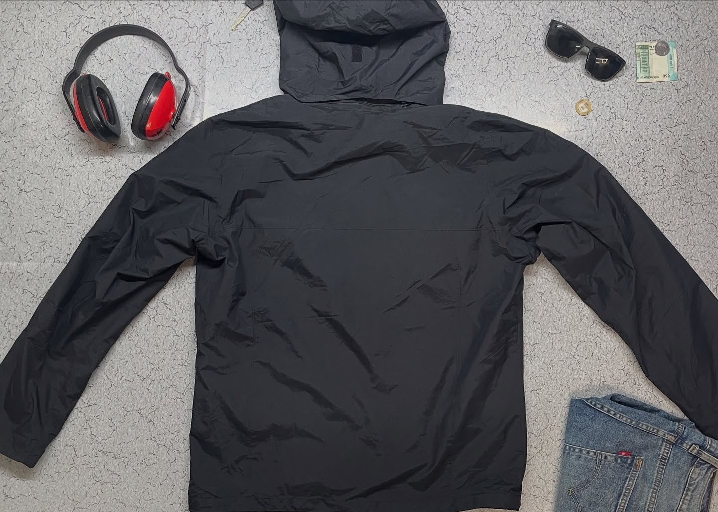 Columbia Black Jacket detail view