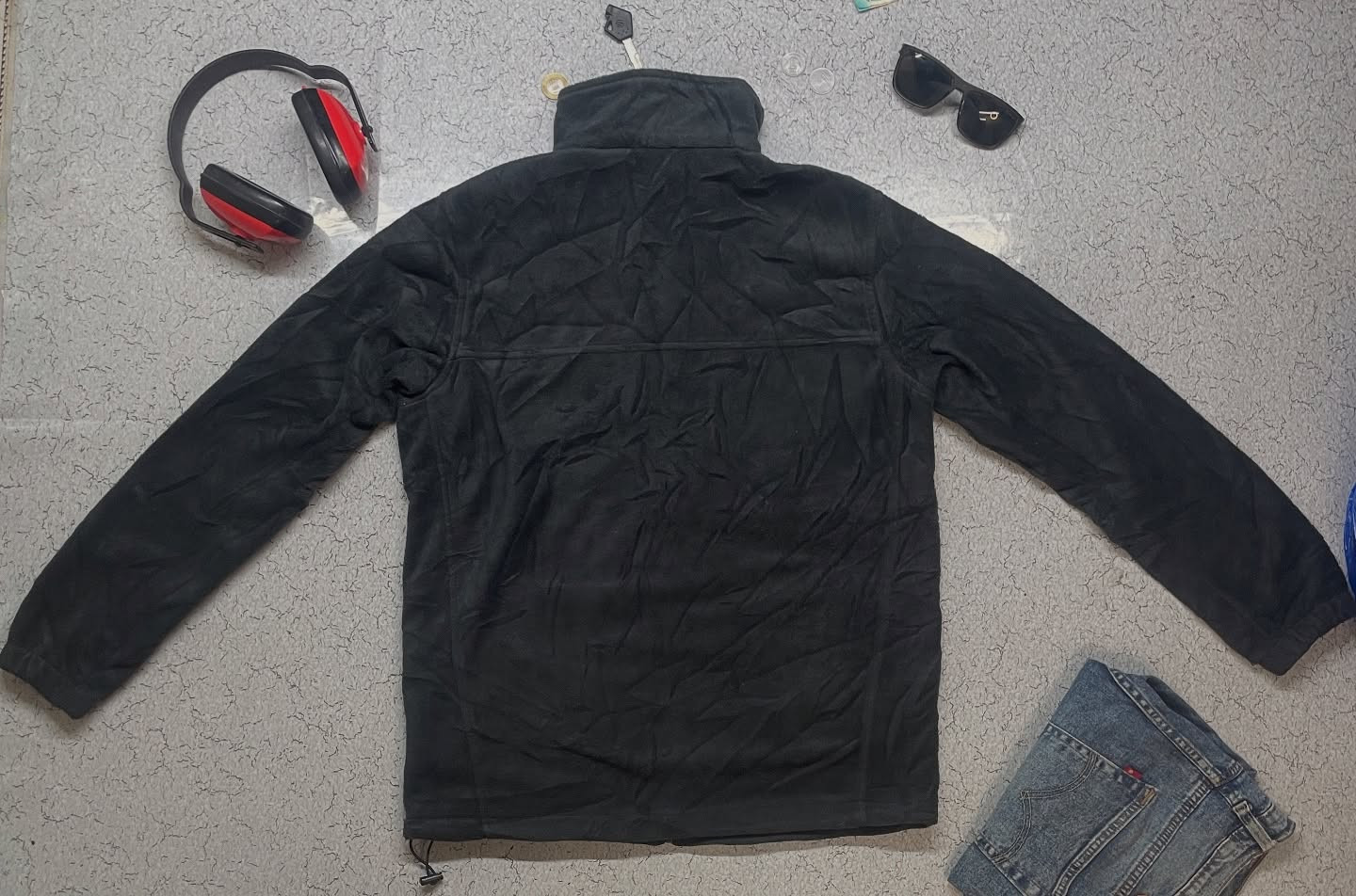 Columbia Grey Fleece Jacket back view