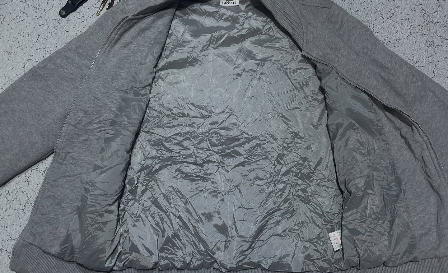 Lacoste Grey Jacket back view