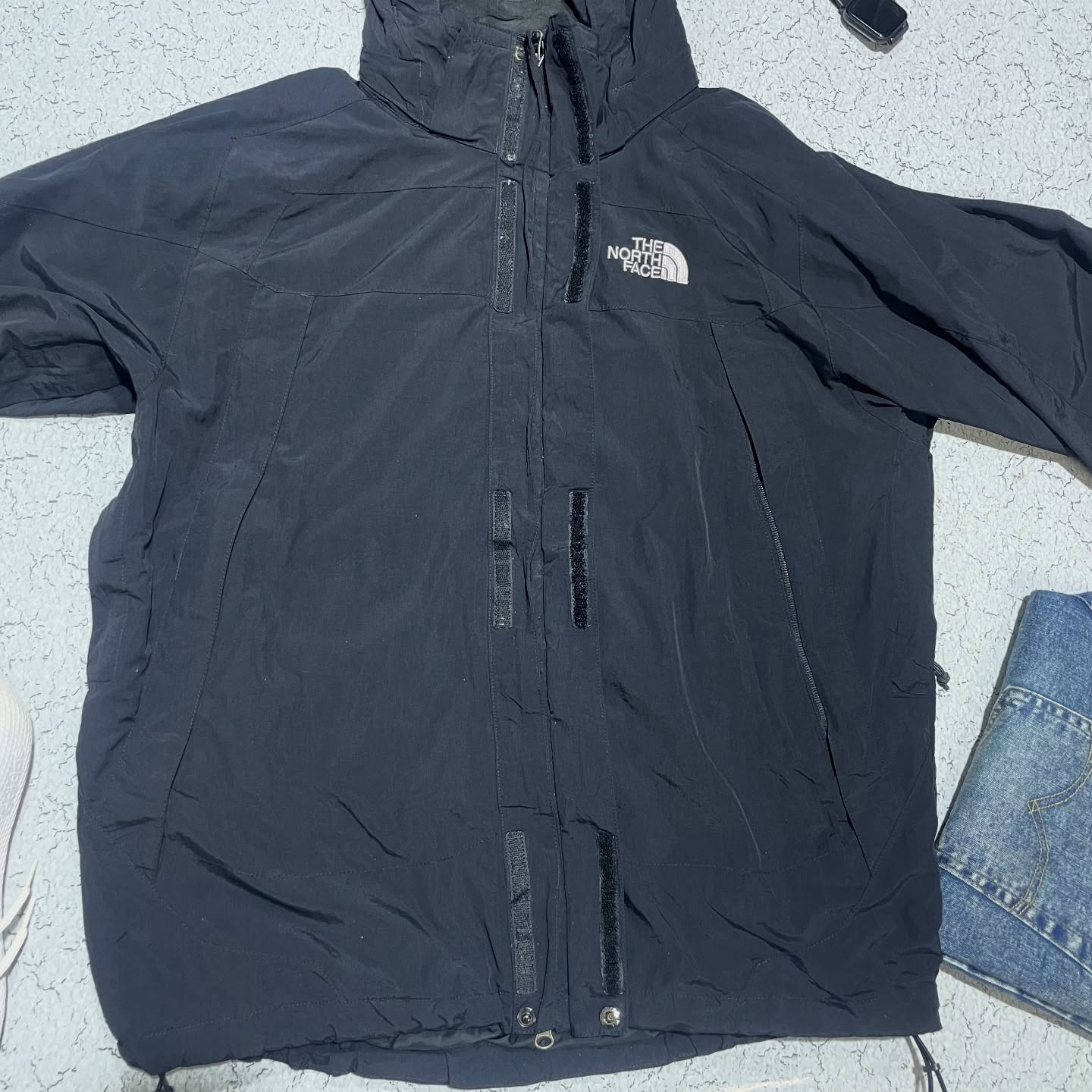 The North Face HyVent Black Hoodie detail view