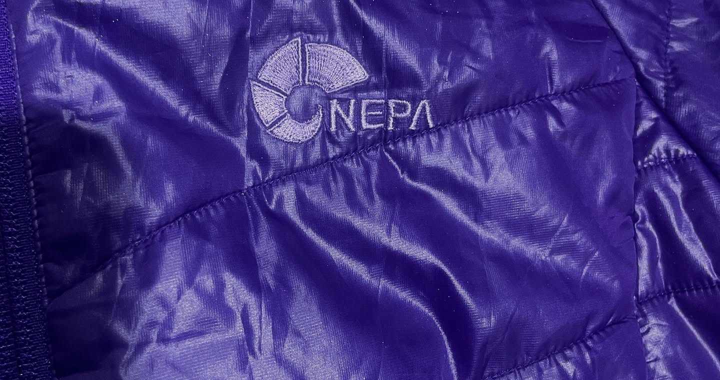 Nepa Purple Puffer Jacket back view