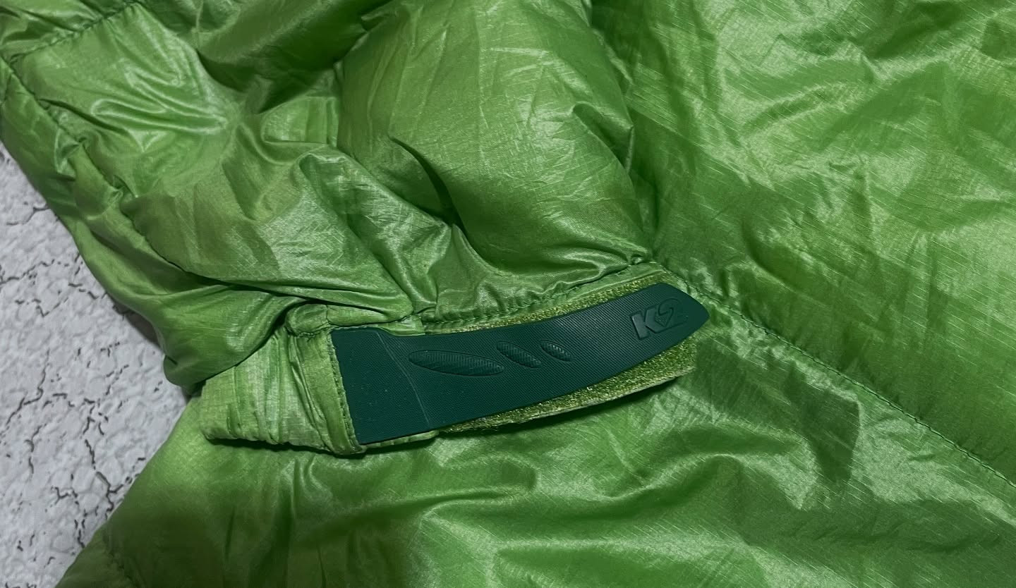 Green Puffer Jacket detail view
