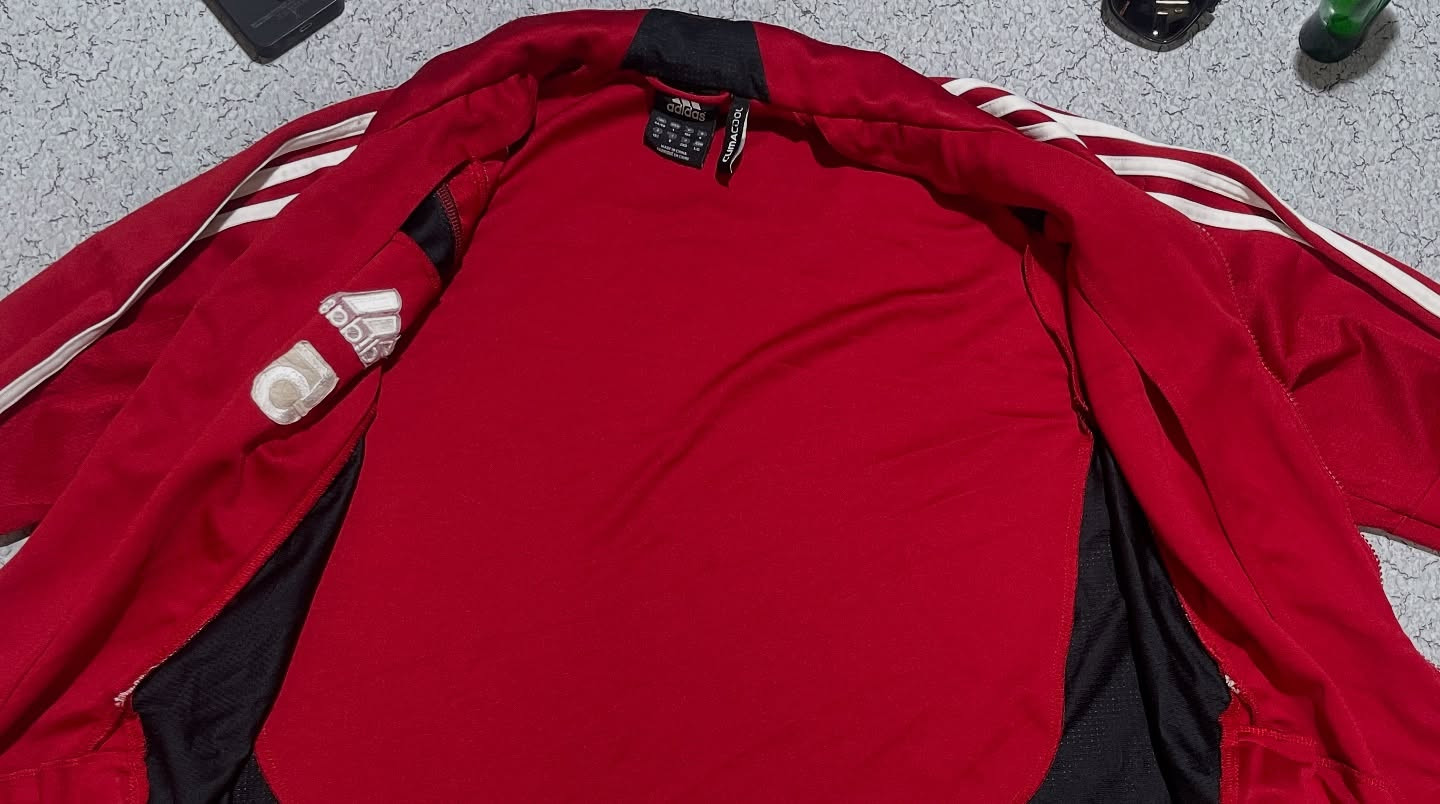 Adidas Red Track Jacket back view