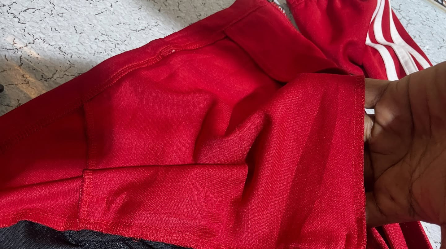 Adidas Red Track Jacket detail view