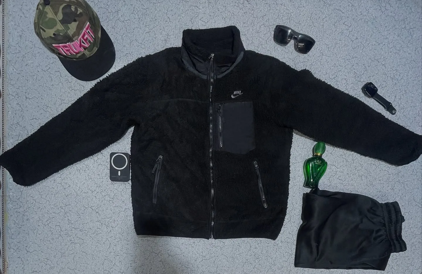 Nike Black Fleece Jacket front view
