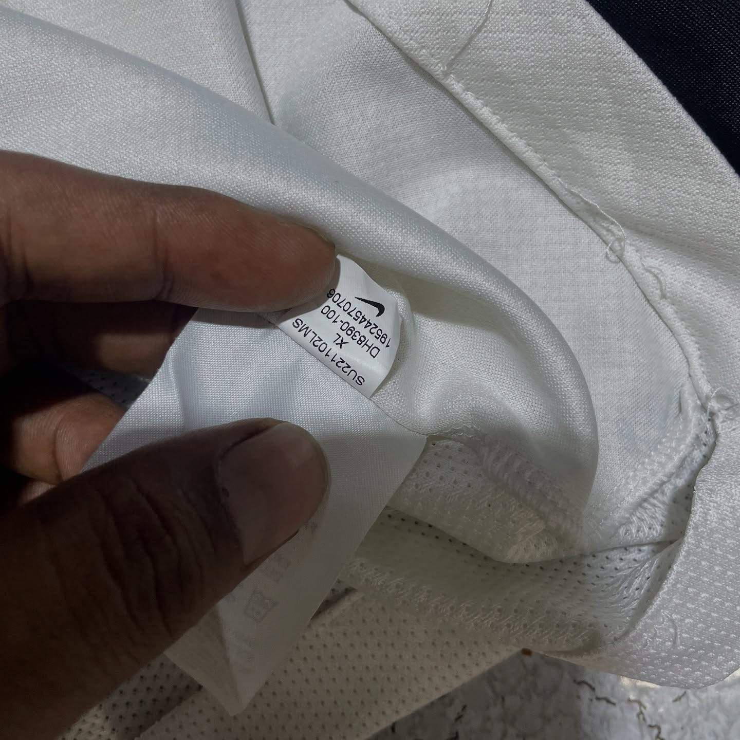 Nike White Jersey detail view