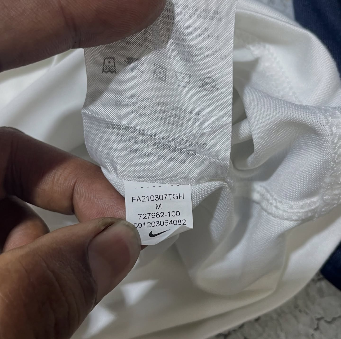 Nike White simple back view