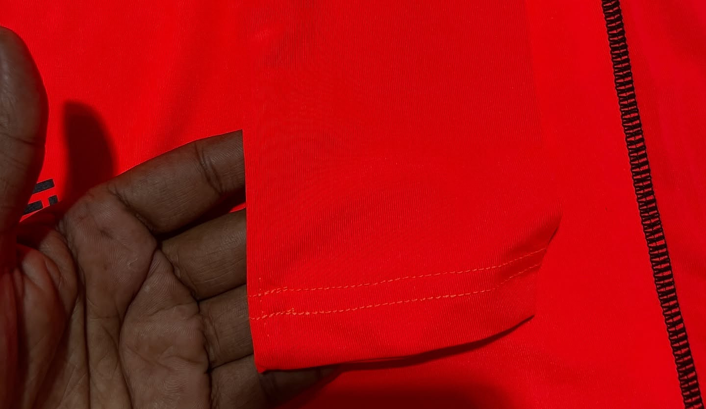 Adidas Red T-Shirt detail view