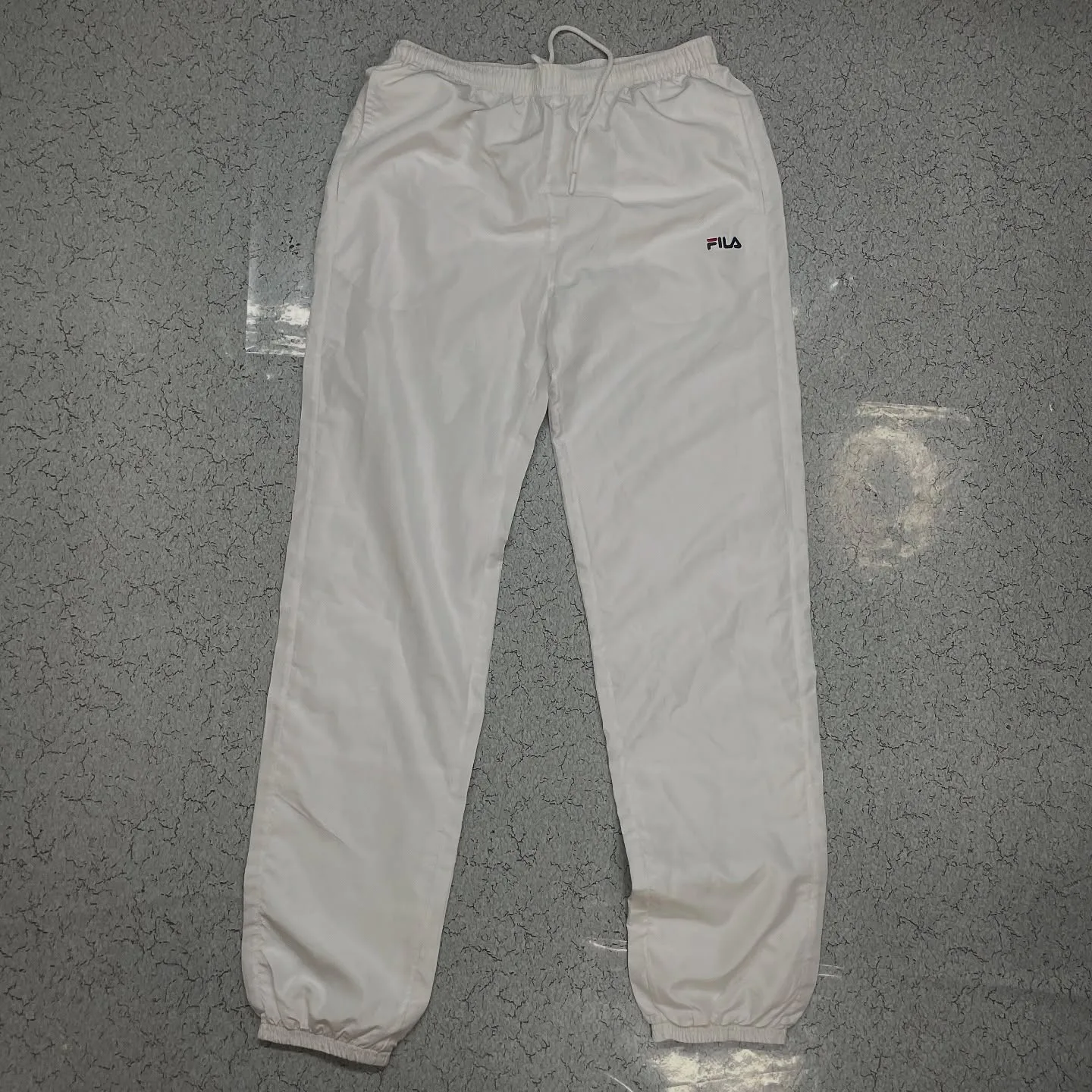 FILA White Track Pants front view