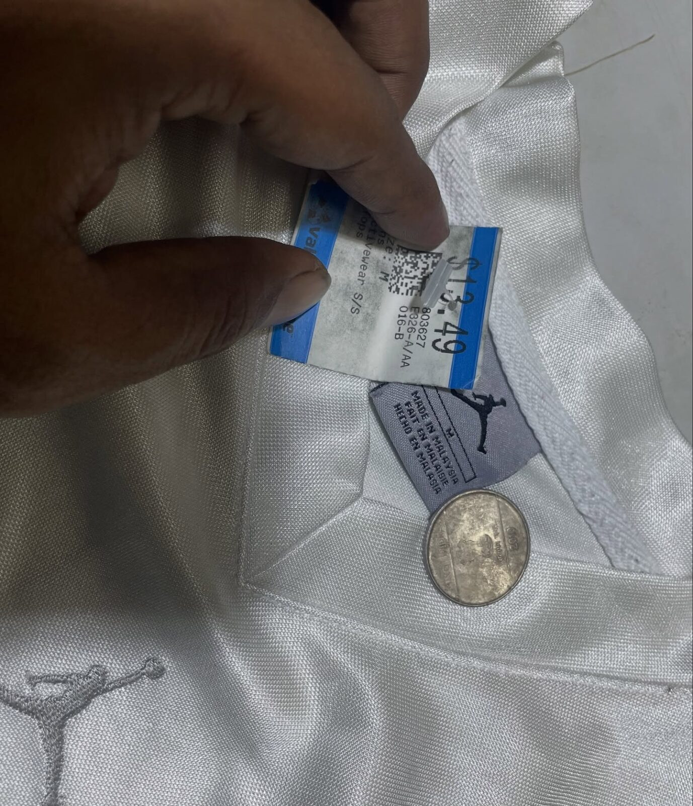 White Jersey back view