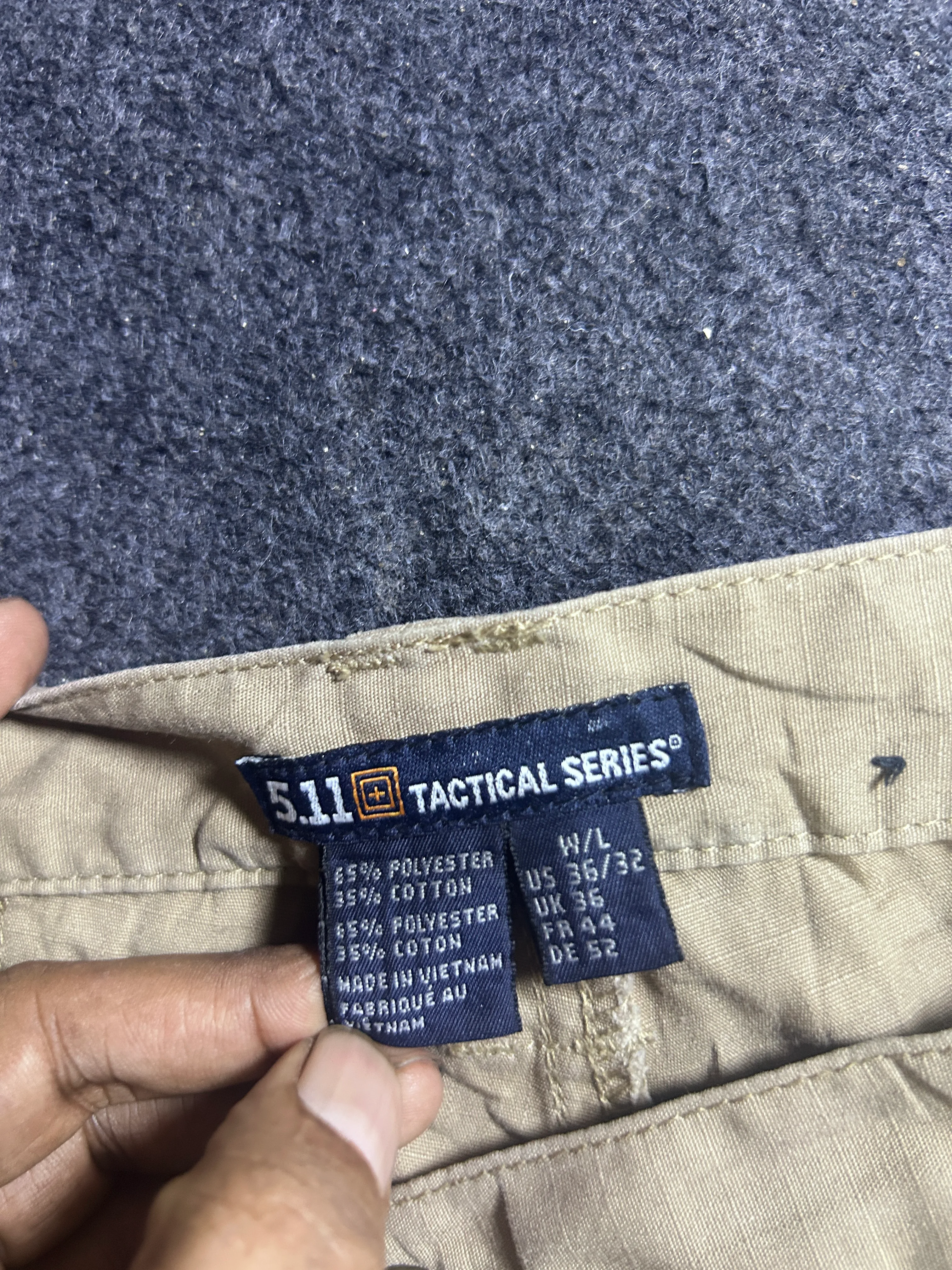 Khaki Cargo Pants detail view