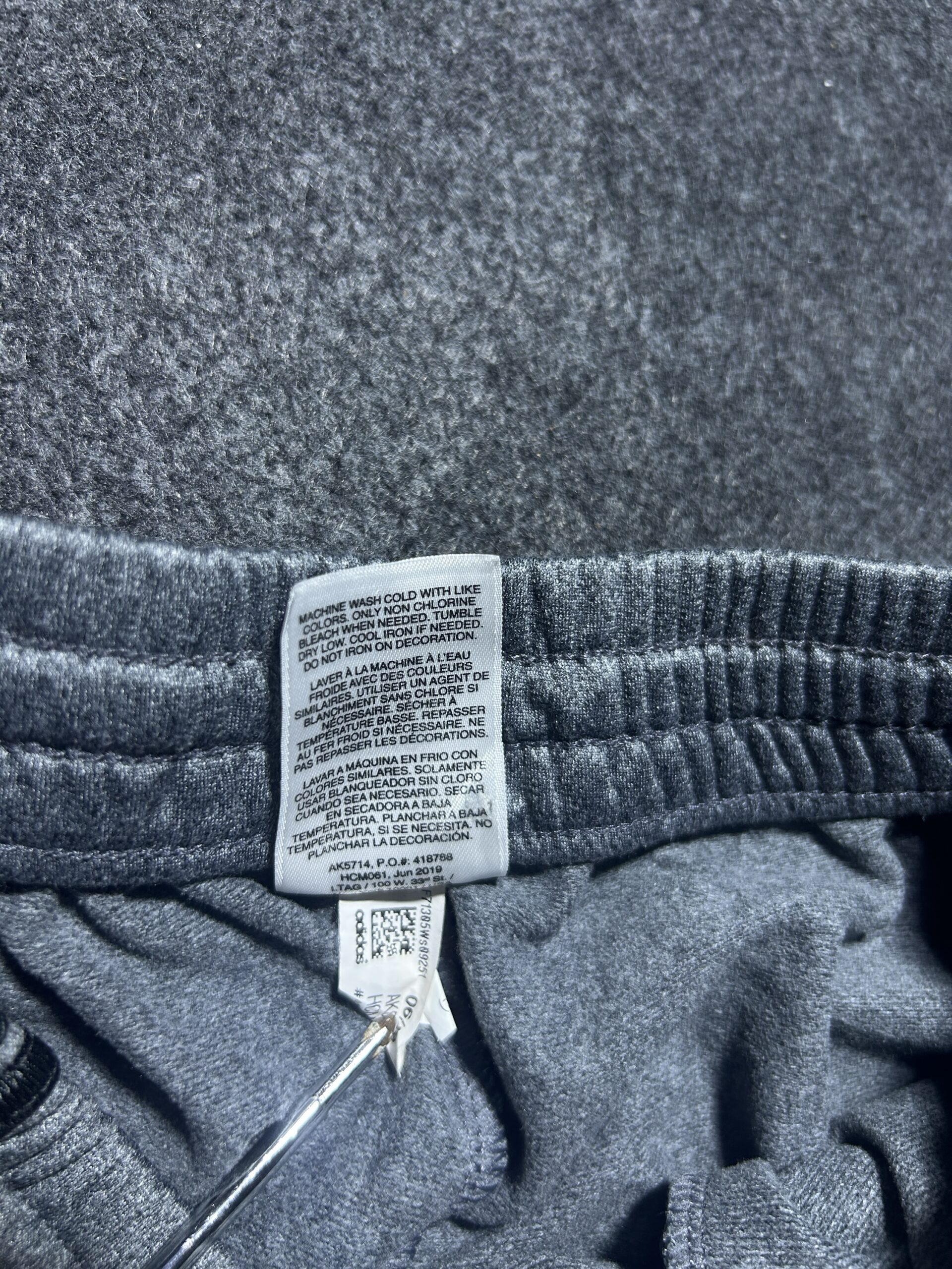 Adidas Grey Track Pants detail view