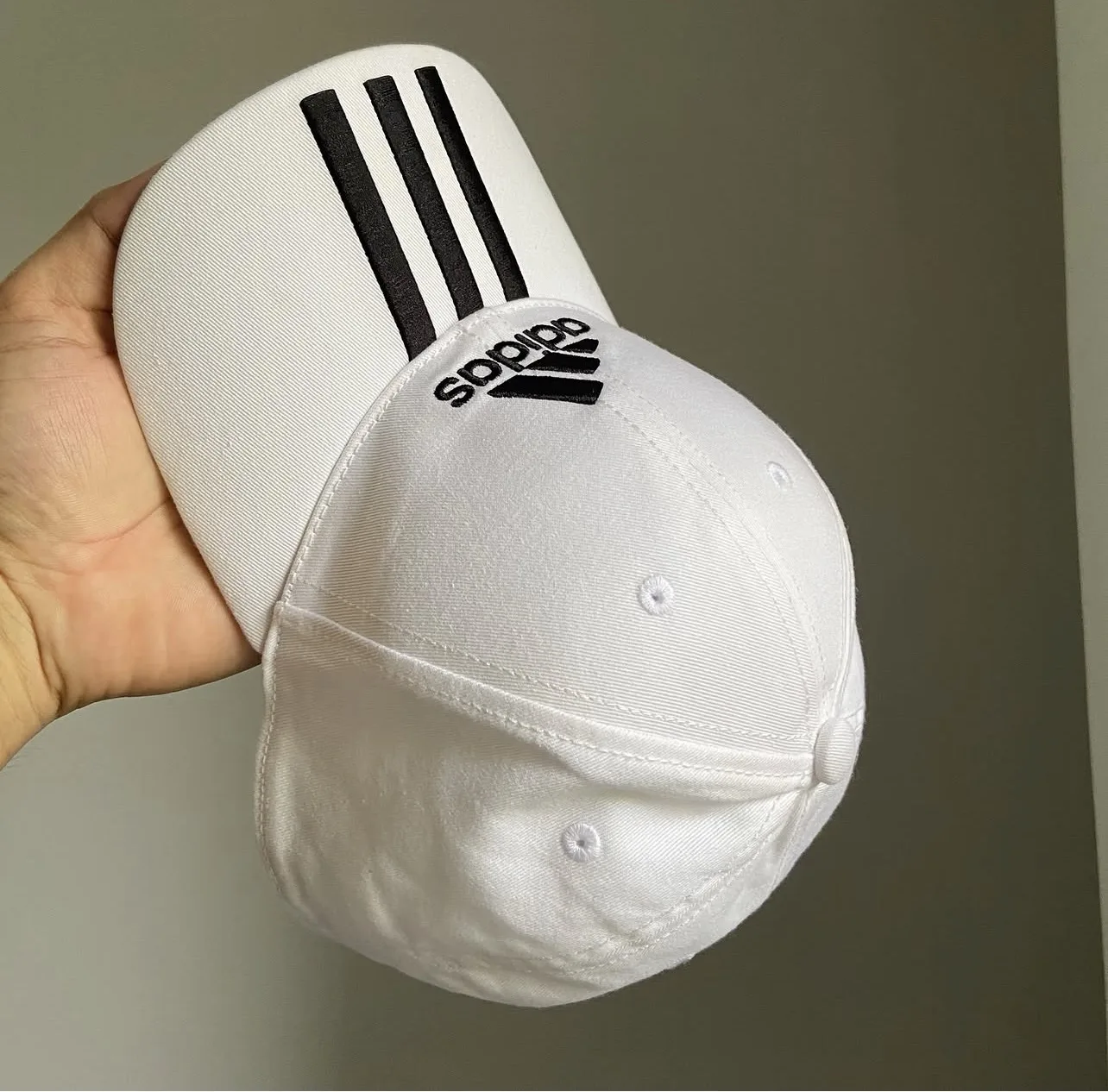 Adidas White simple back view