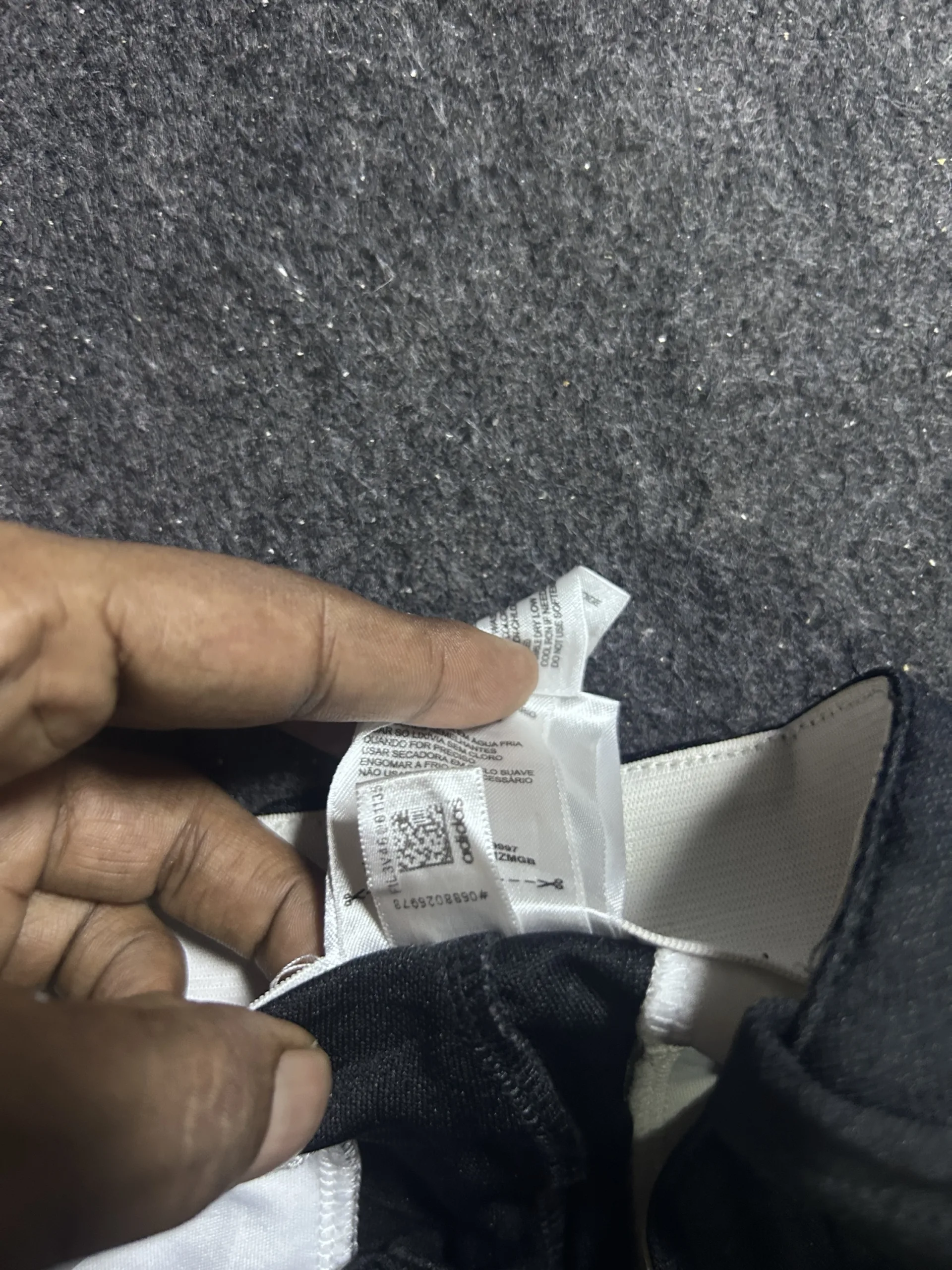 Adidas Black Shorts back view