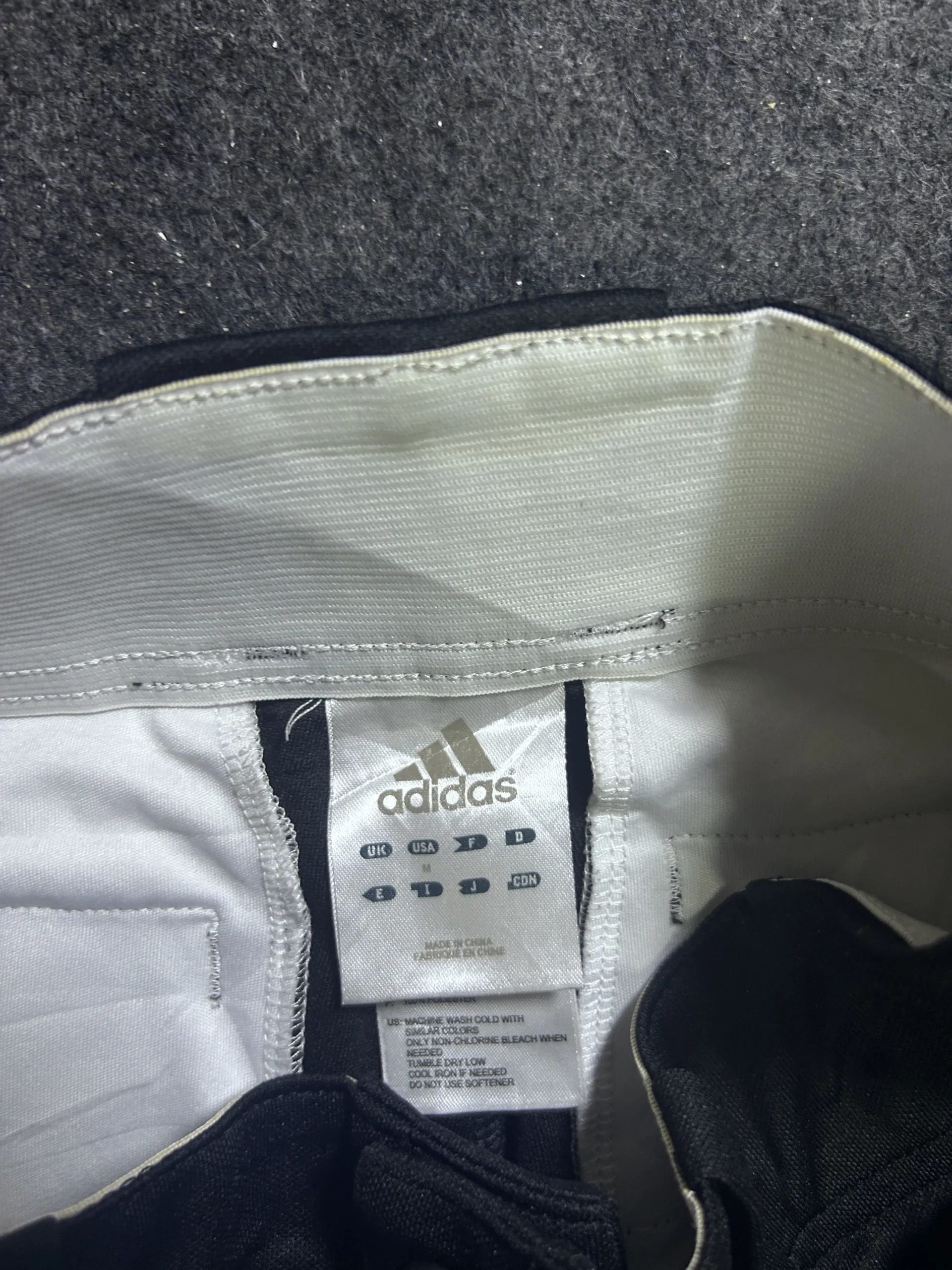 Adidas Black Shorts detail view