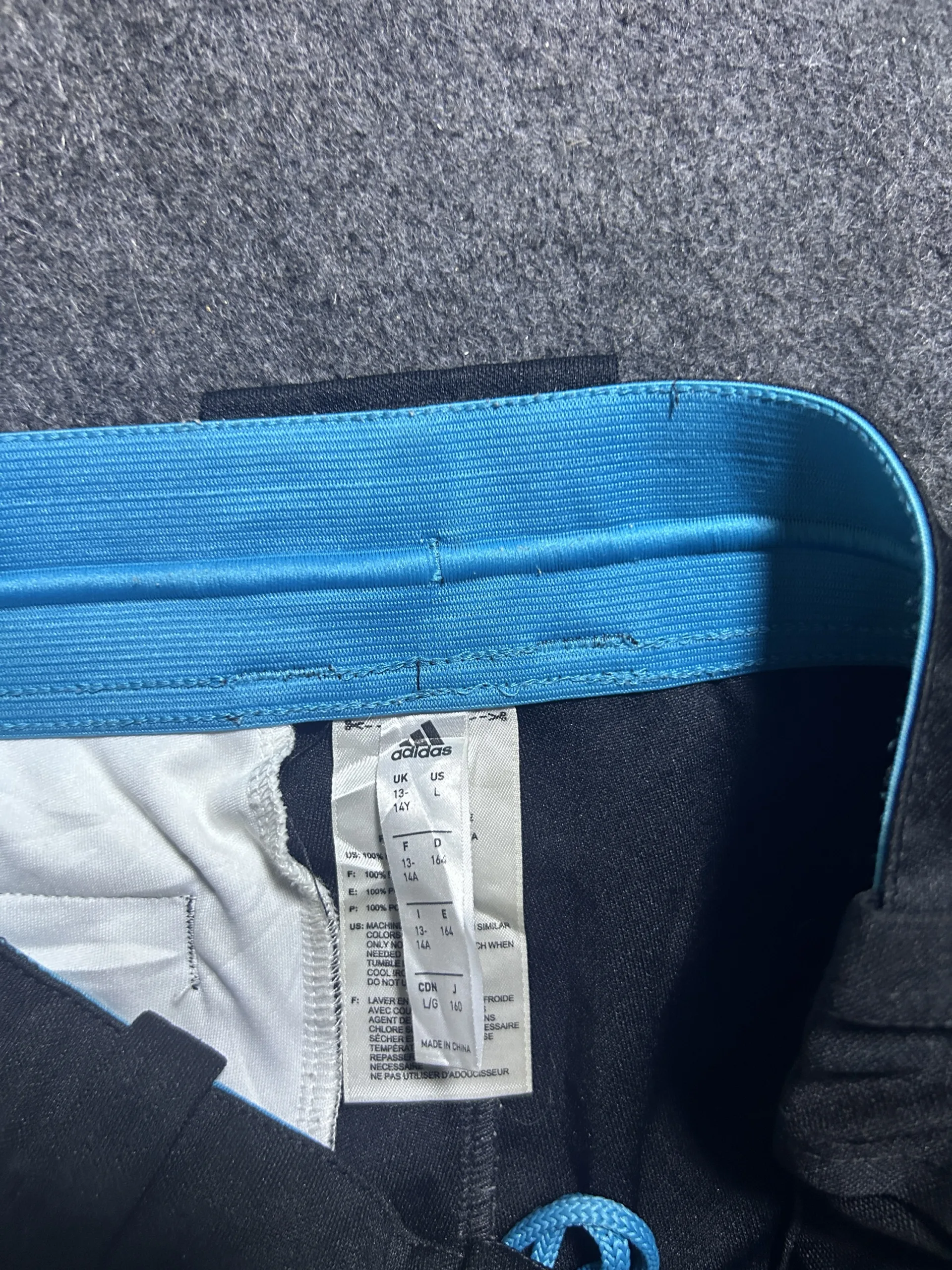 Adidas Black Shorts detail view